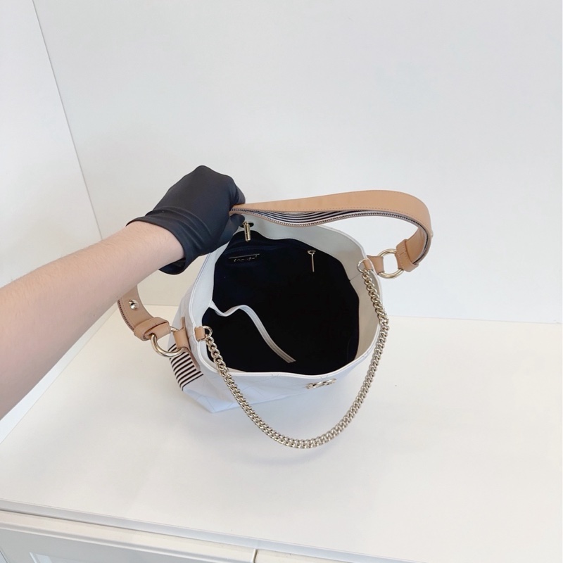 【98新🆕】Chanel 白金牛皮菱格🤍2way嬉皮水桶包 單肩包-7