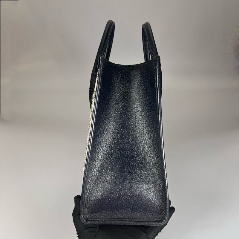 GUCCI 659983藍老花帆布手提托特包-2