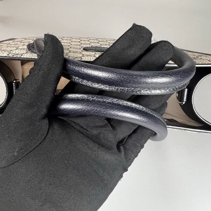 GUCCI 659983藍老花帆布手提托特包-6