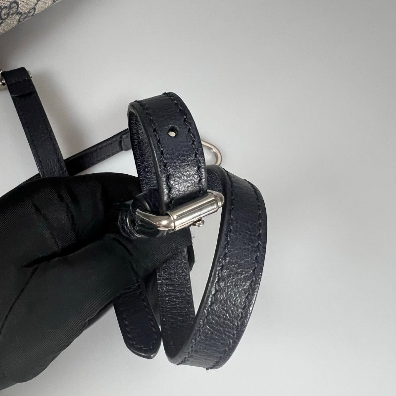 GUCCI 659983藍老花帆布手提托特包-8