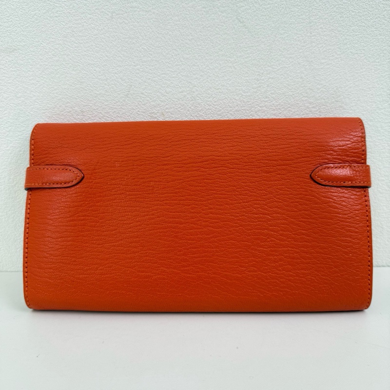 Hermes愛馬仕 橙色 Kelly長錢包 尺寸:20*11cm-2