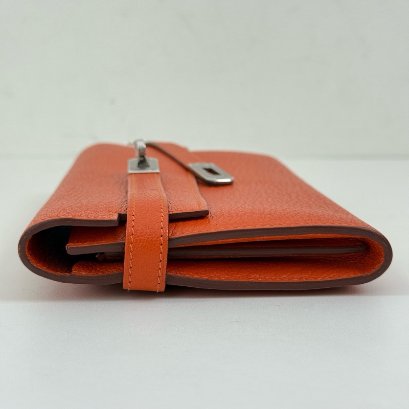 Hermes愛馬仕 橙色 Kelly長錢包 尺寸:20*11cm-3