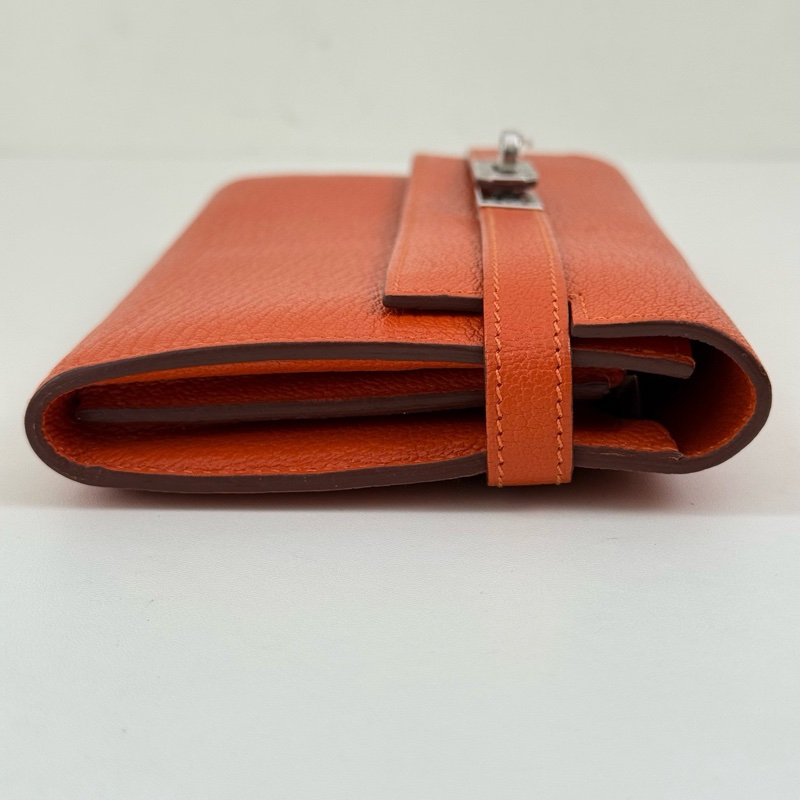 Hermes愛馬仕 橙色 Kelly長錢包 尺寸:20*11cm-4