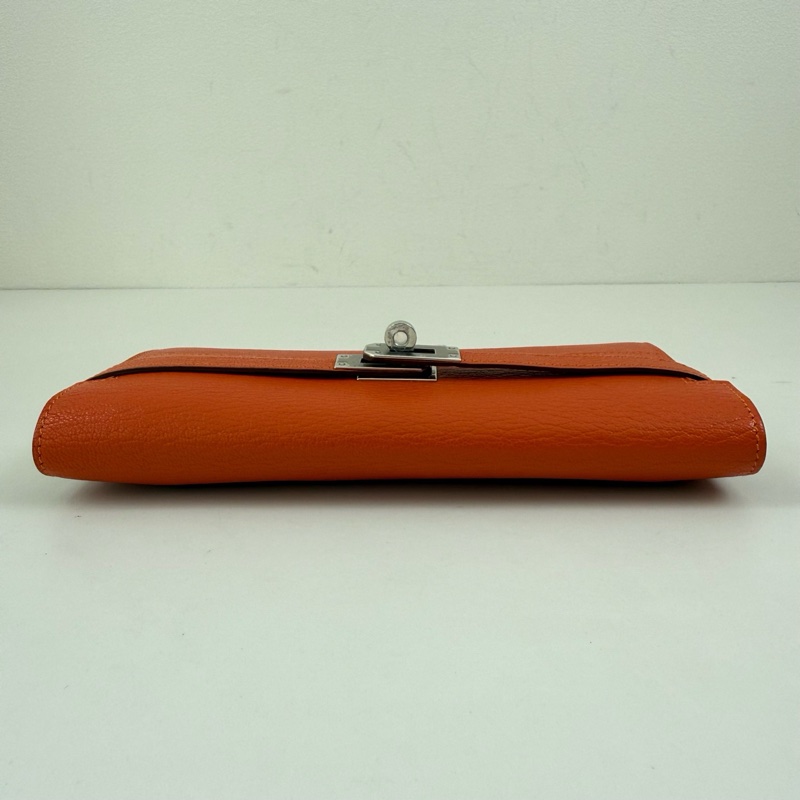 Hermes愛馬仕 橙色 Kelly長錢包 尺寸:20*11cm-5