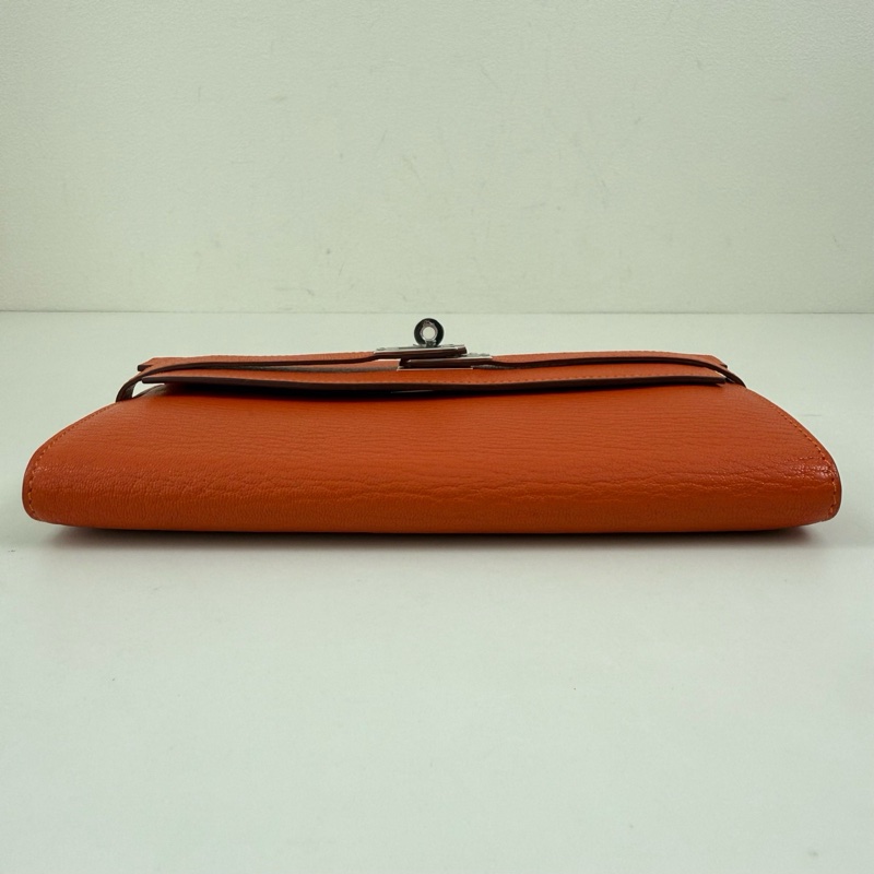 Hermes愛馬仕 橙色 Kelly長錢包 尺寸:20*11cm-6