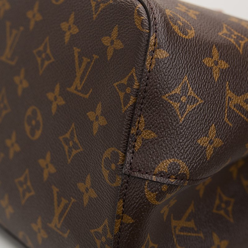 二手Lv Neonoe MM水桶包棕老花/晶片款-7