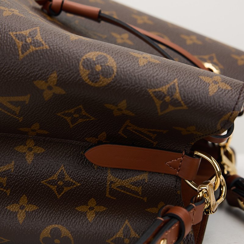 二手Lv Neonoe MM水桶包棕老花/晶片款-8