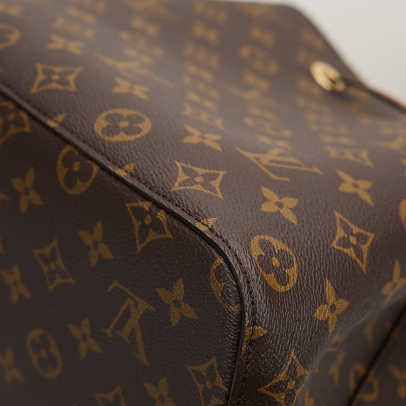 二手Lv Neonoe MM水桶包棕老花/晶片款-13