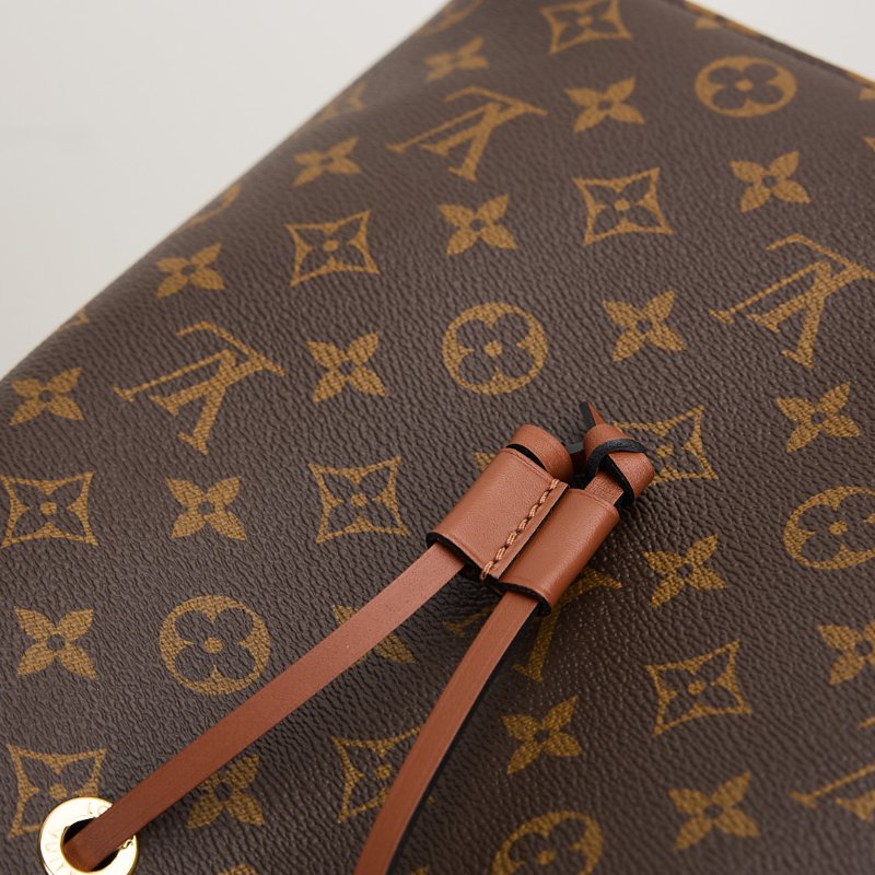 二手Lv Neonoe MM水桶包棕老花/晶片款-16