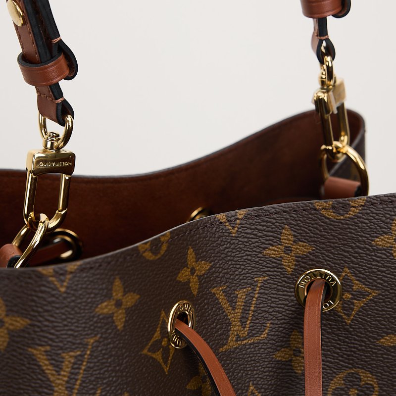 二手Lv Neonoe MM水桶包棕老花/晶片款-18