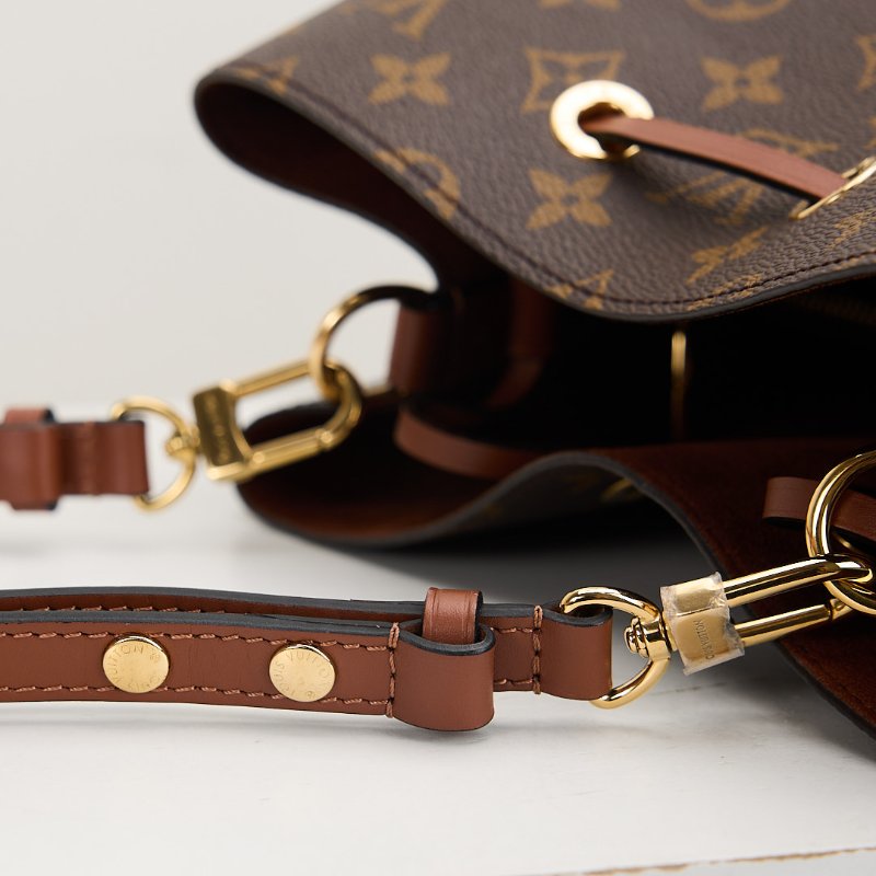 二手Lv Neonoe MM水桶包棕老花/晶片款-19