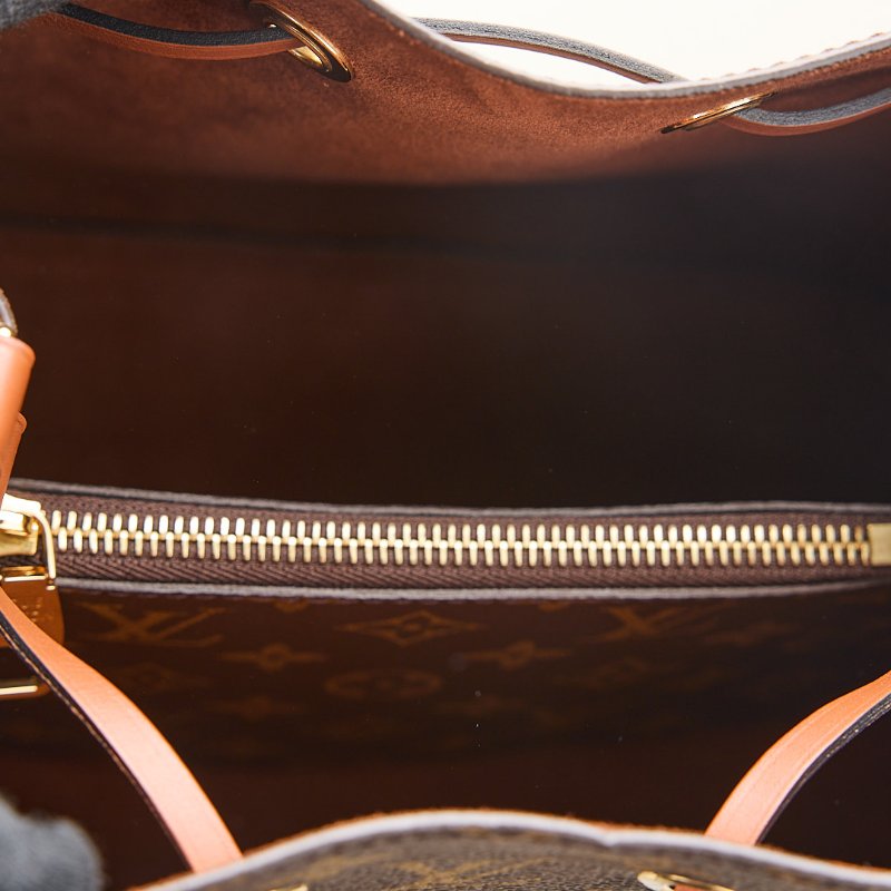 二手Lv Neonoe MM水桶包棕老花/晶片款-23