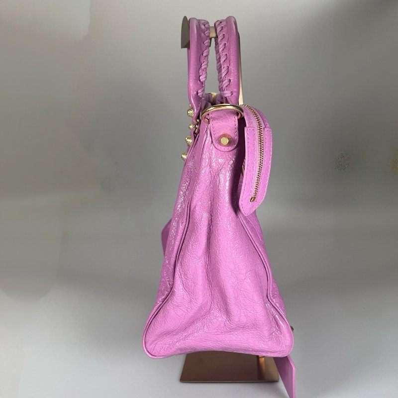 BALENCIAGA 282010 粉紫機車包-2