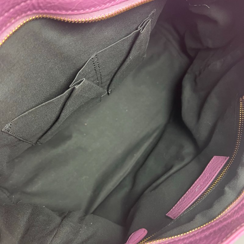 BALENCIAGA 282010 粉紫機車包-5