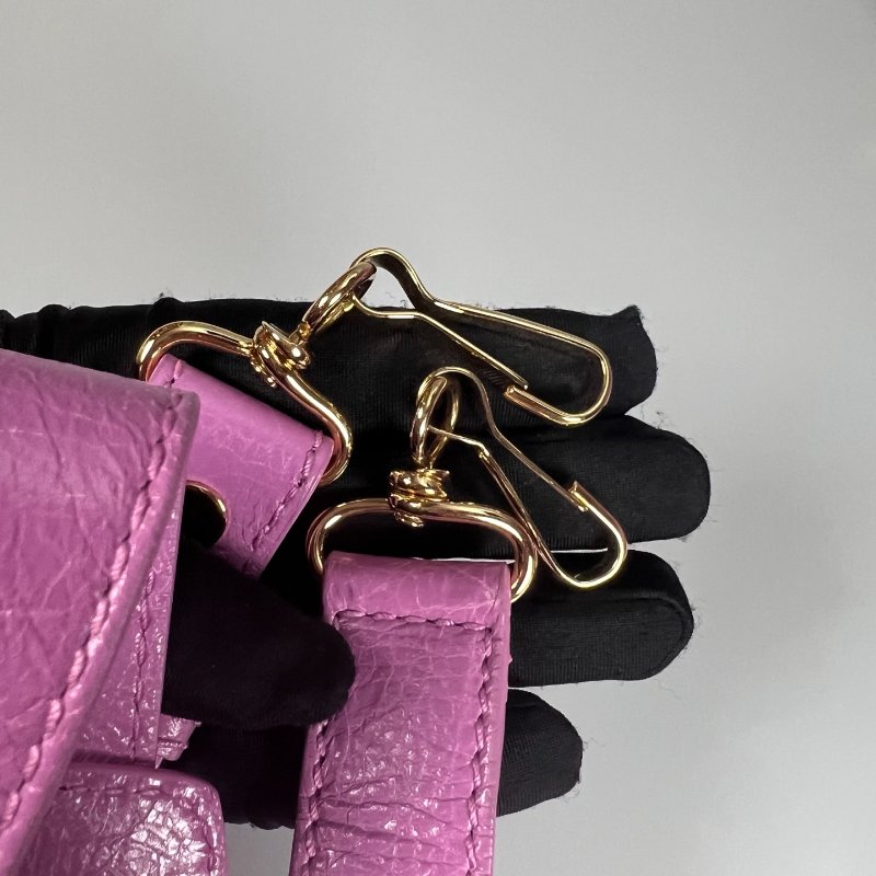 BALENCIAGA 282010 粉紫機車包-8