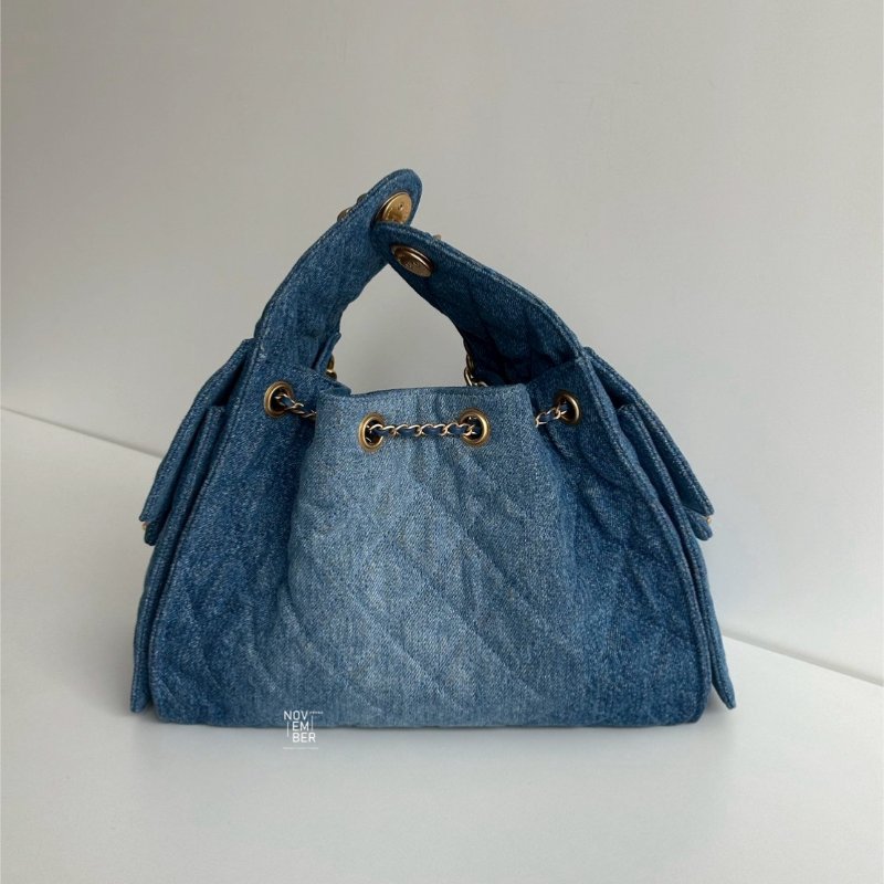 99新🆕 有購證💙 爆款🔥 Chanel 香奈兒 25 Hobo Bag 牛仔金釦小號-6