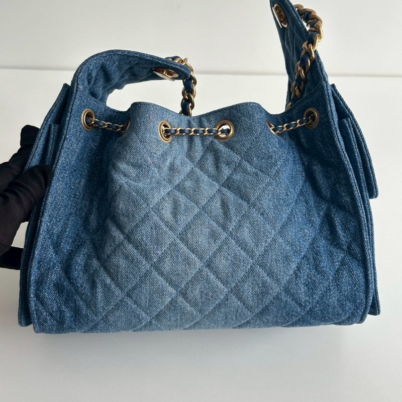 99新🆕 有購證💙 爆款🔥 Chanel 香奈兒 25 Hobo Bag 牛仔金釦小號-8