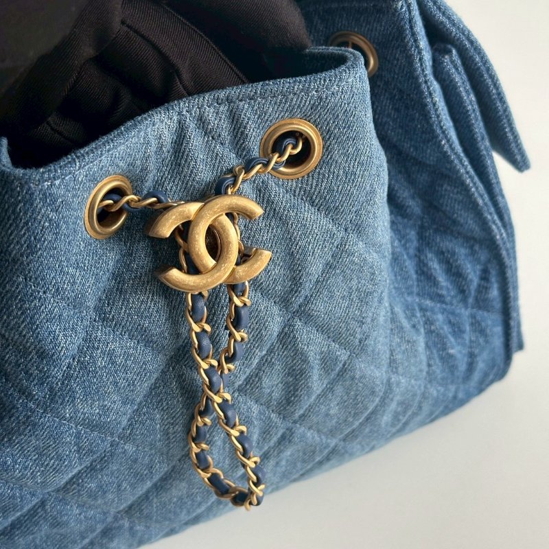 99新🆕 有購證💙 爆款🔥 Chanel 香奈兒 25 Hobo Bag 牛仔金釦小號-9