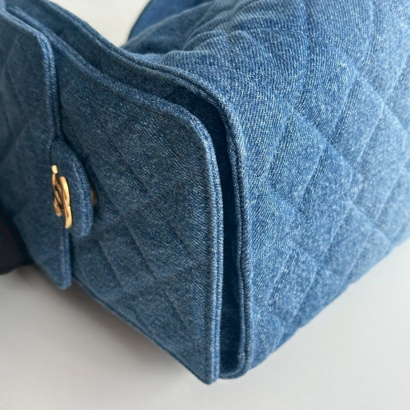 99新🆕 有購證💙 爆款🔥 Chanel 香奈兒 25 Hobo Bag 牛仔金釦小號-13