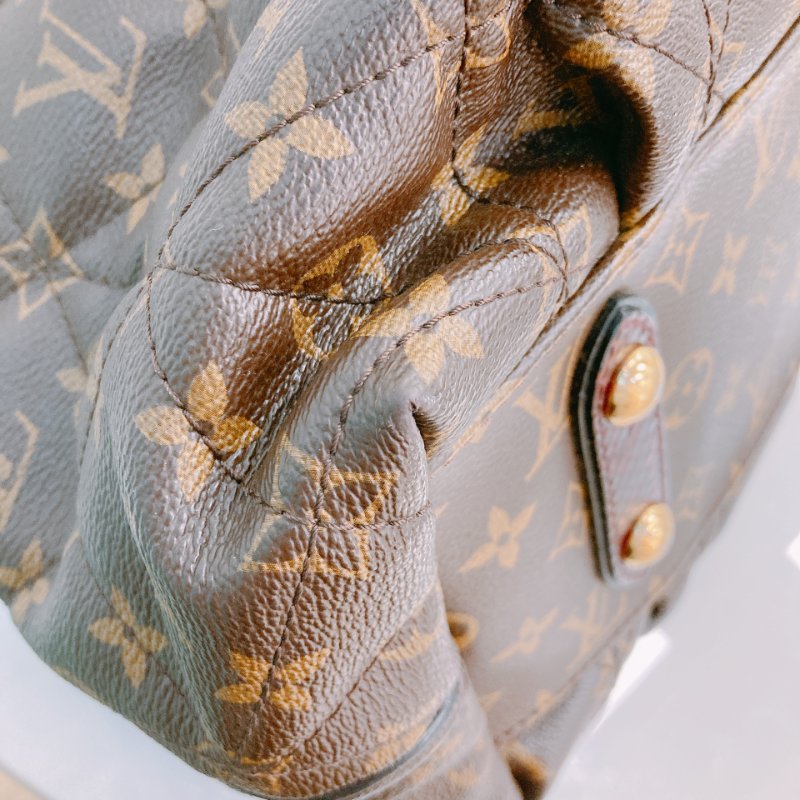 MS0597 Louis Vuitton 路易威登 稀有皮款 蛇皮 鴕鳥皮 帆布 手提包 大號 單肩 經典老花紋 Etoile Exotic Tote Bag GM Python,Ostrich and Canvas Monogram x GHW-5