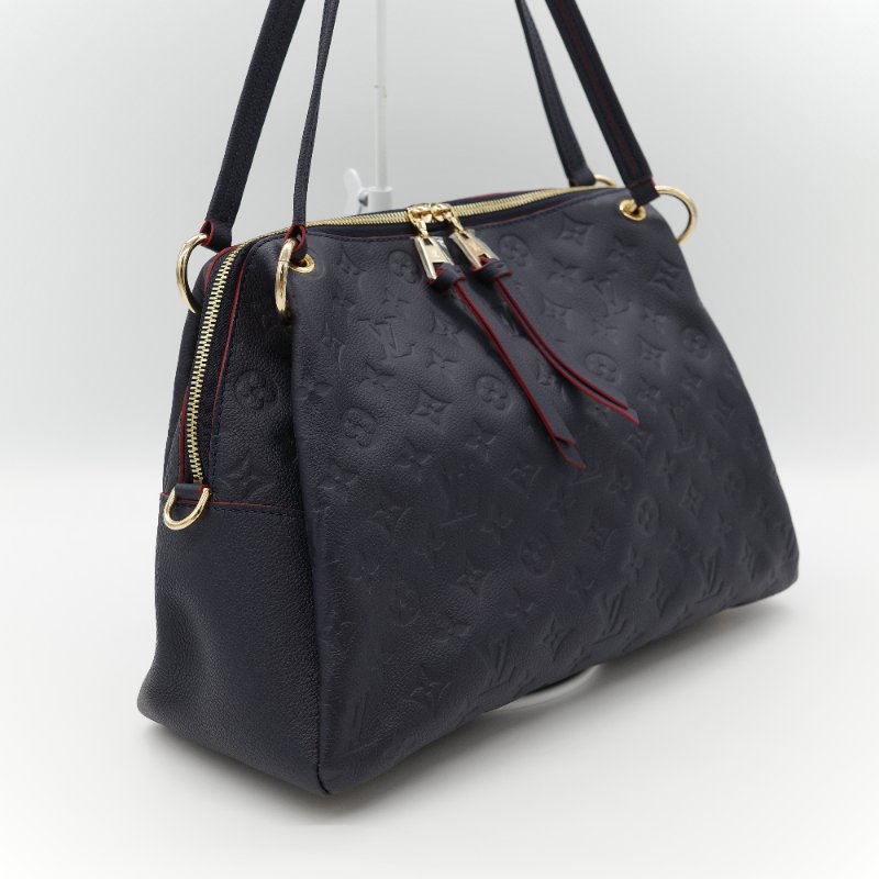Louis Vuitton 路易威登 深藍色 牛皮 經典花紋 單肩包 斜挎包 兩用包-2