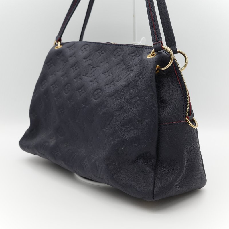 Louis Vuitton 路易威登 深藍色 牛皮 經典花紋 單肩包 斜挎包 兩用包-6