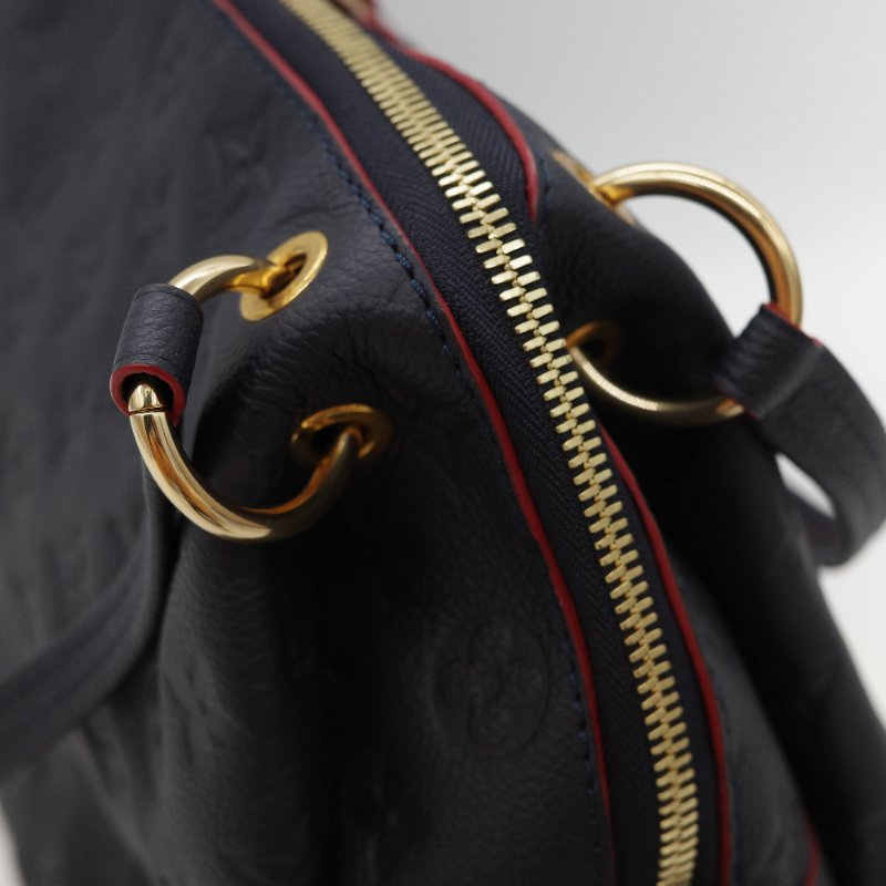 Louis Vuitton 路易威登 深藍色 牛皮 經典花紋 單肩包 斜挎包 兩用包-13