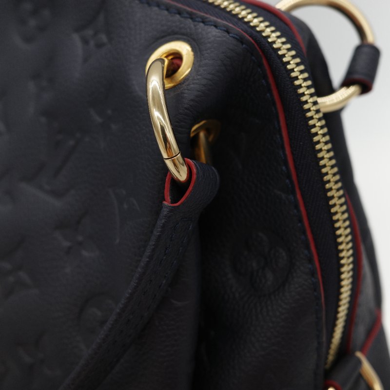 Louis Vuitton 路易威登 深藍色 牛皮 經典花紋 單肩包 斜挎包 兩用包-14