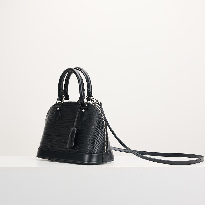 二手Lv Alma bb水波紋貝殼包/黑色-3