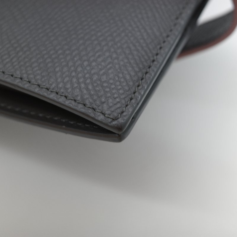 Celine 思琳 Strap Wallet 拼色 卡其灰 粉色灰色 粉色 對開 中短夾 (多卡位+鈔票位+零錢位)絕版品-12