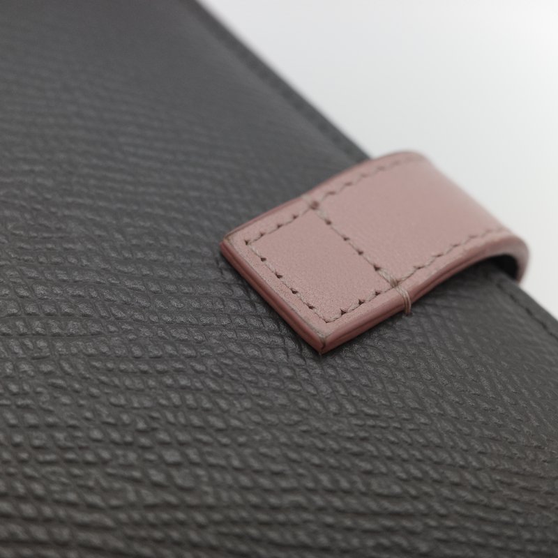 Celine 思琳 Strap Wallet 拼色 卡其灰 粉色灰色 粉色 對開 中短夾 (多卡位+鈔票位+零錢位)絕版品-13