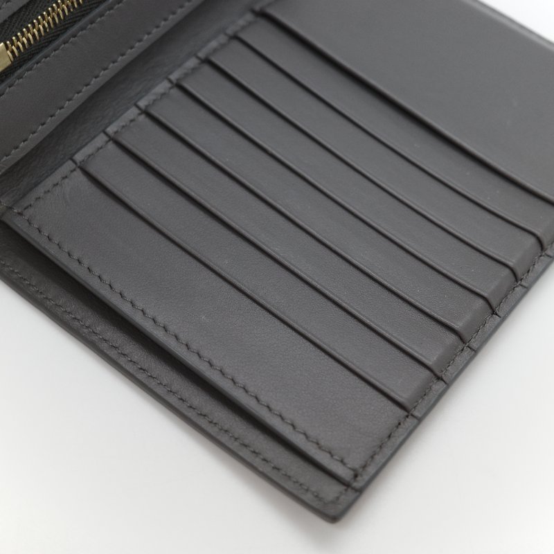 Celine 思琳 Strap Wallet 拼色 卡其灰 粉色灰色 粉色 對開 中短夾 (多卡位+鈔票位+零錢位)絕版品-15