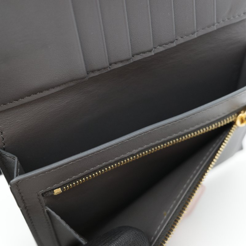 Celine 思琳 Strap Wallet 拼色 卡其灰 粉色灰色 粉色 對開 中短夾 (多卡位+鈔票位+零錢位)絕版品-19