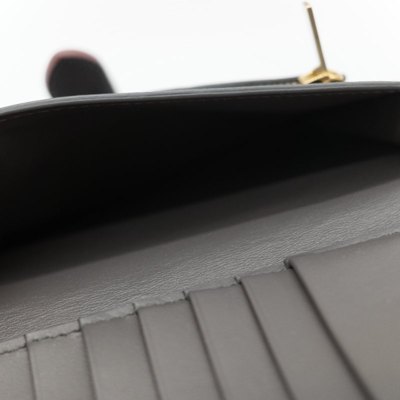 Celine 思琳 Strap Wallet 拼色 卡其灰 粉色灰色 粉色 對開 中短夾 (多卡位+鈔票位+零錢位)絕版品-22