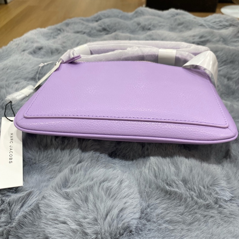 MJ 紫藤色皮革小斜背包-7