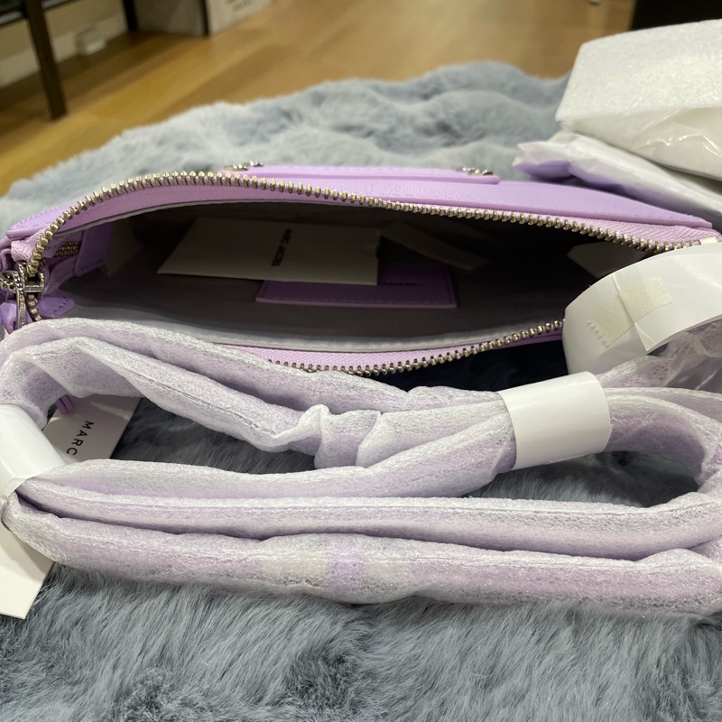 MJ 紫藤色皮革小斜背包-8