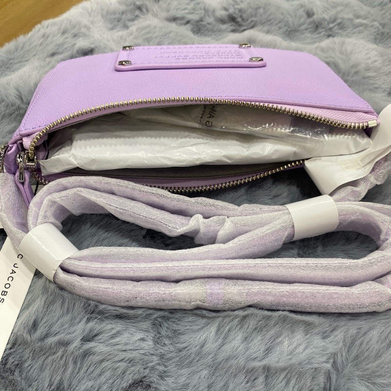 MJ 紫藤色皮革小斜背包-9