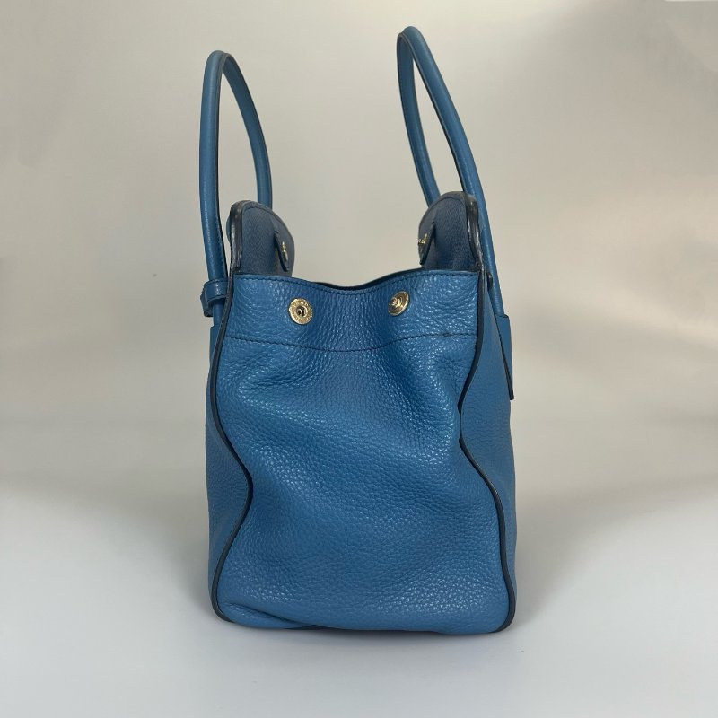 PRADA 藍皮革款手提肩背包-5