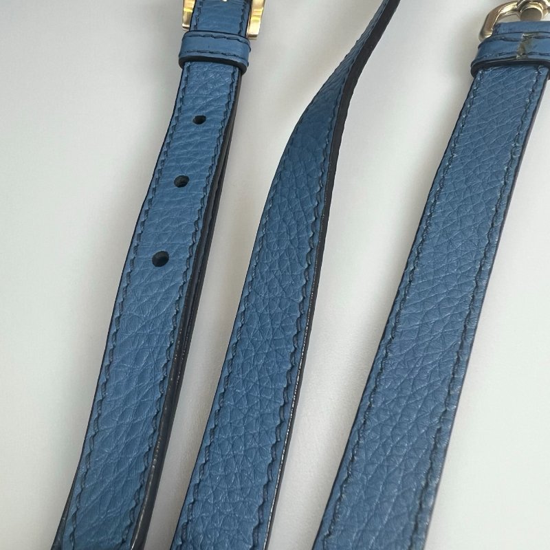 PRADA 藍皮革款手提肩背包-12