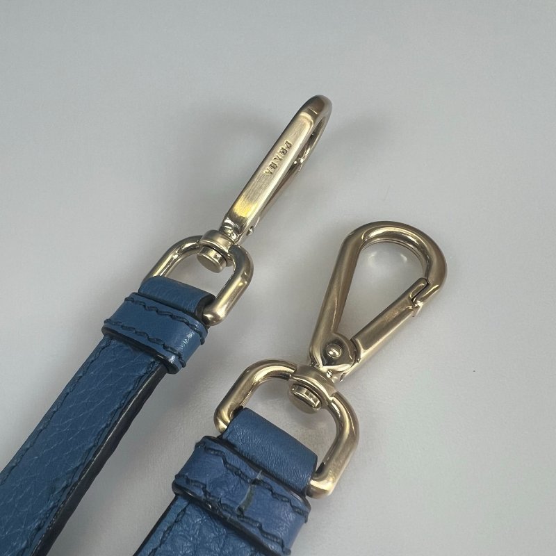 PRADA 藍皮革款手提肩背包-13