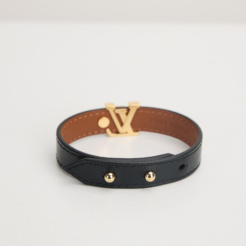 Lv iconic皮革手環/黑色-1