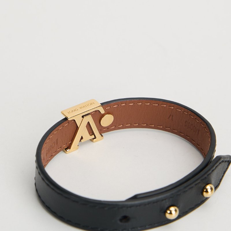 Lv iconic皮革手環/黑色-3
