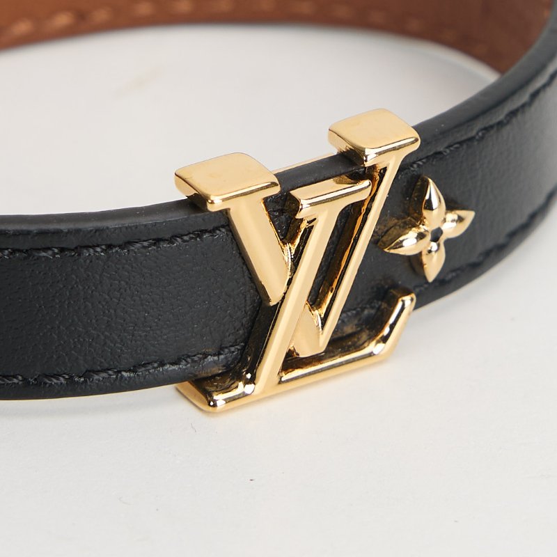 Lv iconic皮革手環/黑色-5