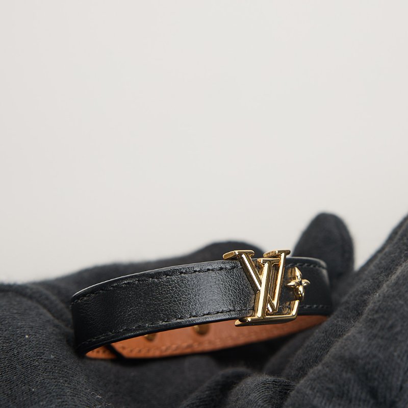 Lv iconic皮革手環/黑色-6