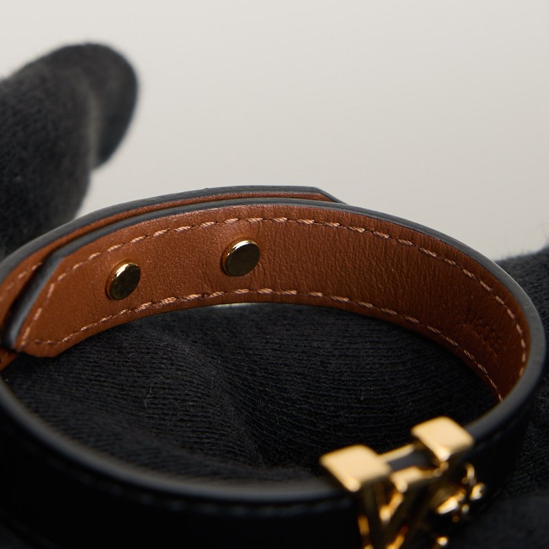 Lv iconic皮革手環/黑色-8