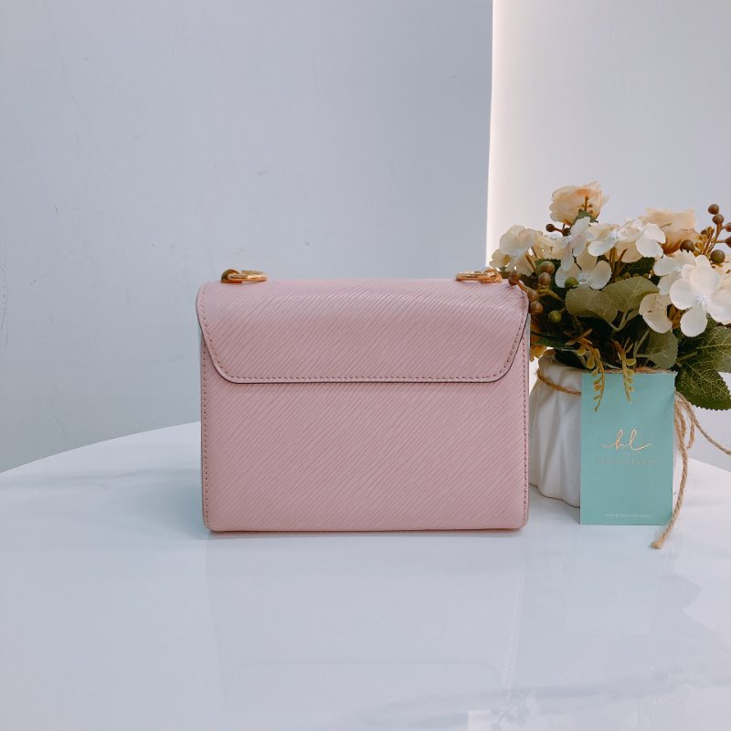 MS0598 Louis Vuitton 路易威登 扭扭包 小號 水波紋 樹皮紋 粉紅色 鴛鴦金扣 Twist PM Epi Pink and Stone x GHW-1
