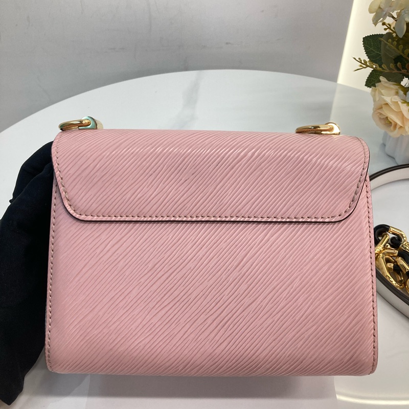 MS0598	Louis Vuitton 路易威登 扭扭包 小號 水波紋 樹皮紋 粉紅色 鴛鴦金扣 Twist PM Epi Pink and Stone x GHW-25