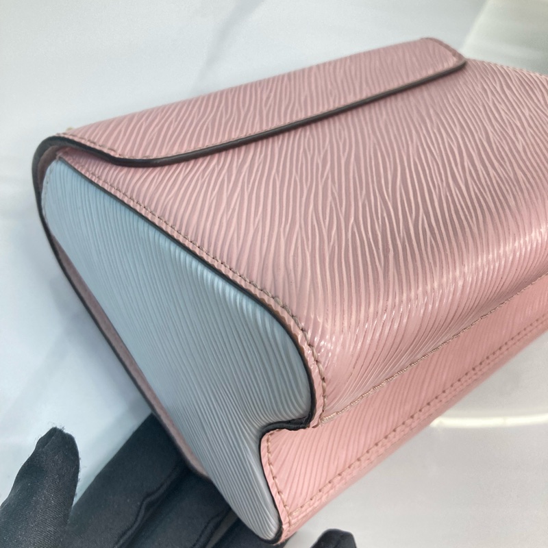 MS0598	Louis Vuitton 路易威登 扭扭包 小號 水波紋 樹皮紋 粉紅色 鴛鴦金扣 Twist PM Epi Pink and Stone x GHW-32