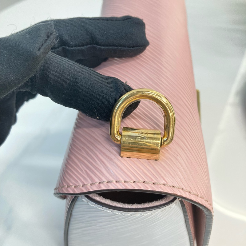 MS0598	Louis Vuitton 路易威登 扭扭包 小號 水波紋 樹皮紋 粉紅色 鴛鴦金扣 Twist PM Epi Pink and Stone x GHW-35