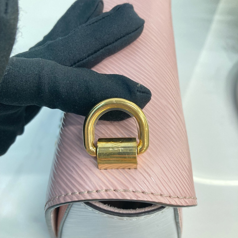MS0598	Louis Vuitton 路易威登 扭扭包 小號 水波紋 樹皮紋 粉紅色 鴛鴦金扣 Twist PM Epi Pink and Stone x GHW-36